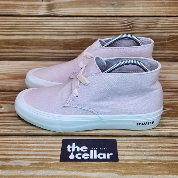 SeaVees Womens 8 Mason Desert Boot Light Pink Canvas Ankle Shoes - Picture 4 of 8